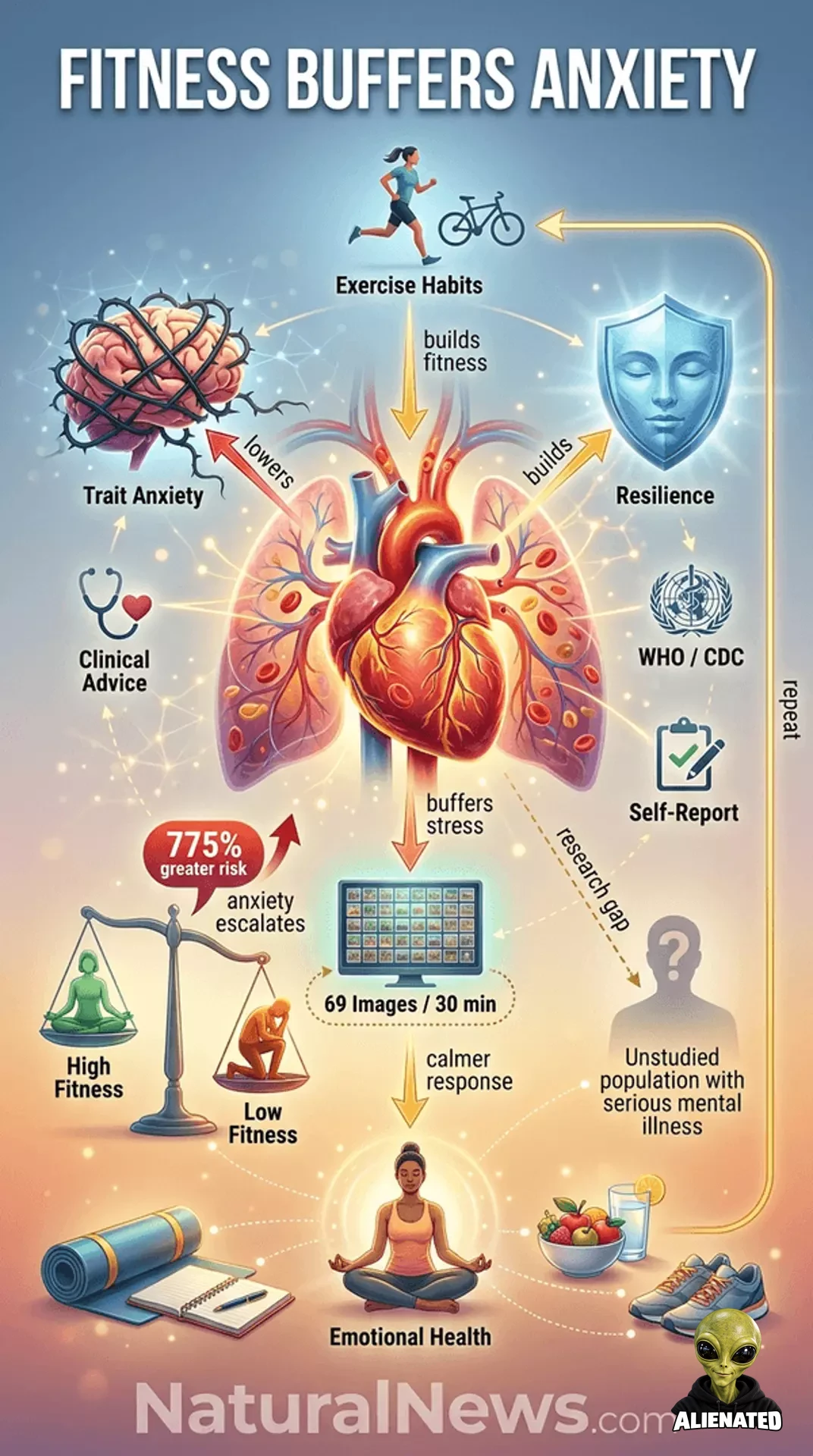 Study Finds Higher Cardiorespiratory Fitness Associated With Lower Anxiety, Greater Emotional Resilience