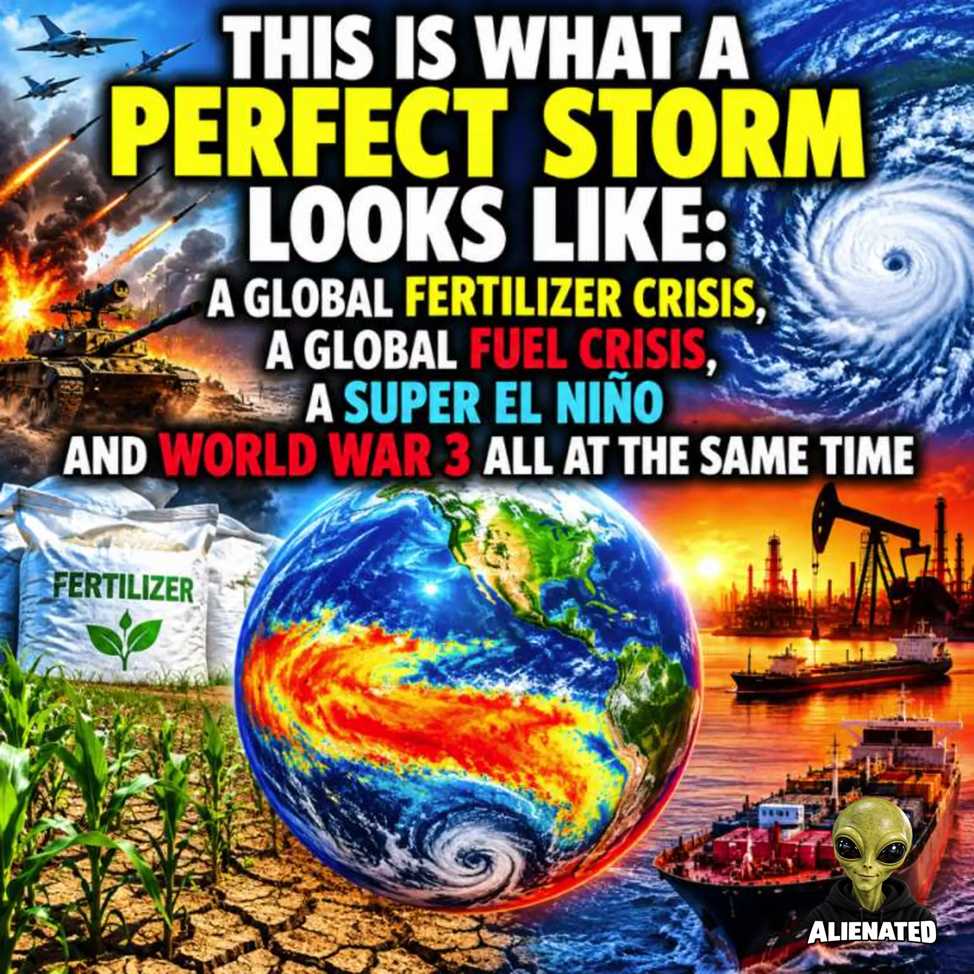 This Is What A “Perfect Storm” Looks Like: A Global Fertilizer Crisis, A Global Fuel Crisis, A Super El Niño And World War 3 All At The Same Time