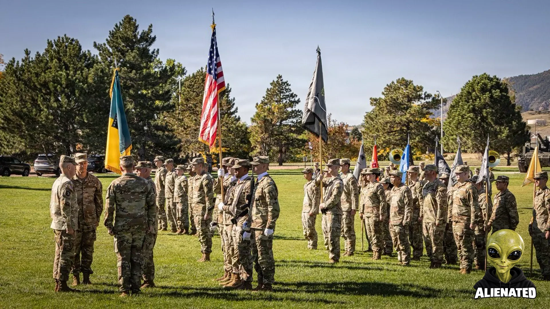 The 4th Multi-Domain Task Force stands in formation during the unit’s activation ceremony, Oct. 8, 2026, at Founder’s Field on Fort Carson, Colorado. The 4MDTF activation marks the latest step in the Army's strategic transformation to counter near-peer adversaries in an increasingly complex global landscape. (U.S. Army photo by Sgt. William Rogers) (Sgt. William Rogers)