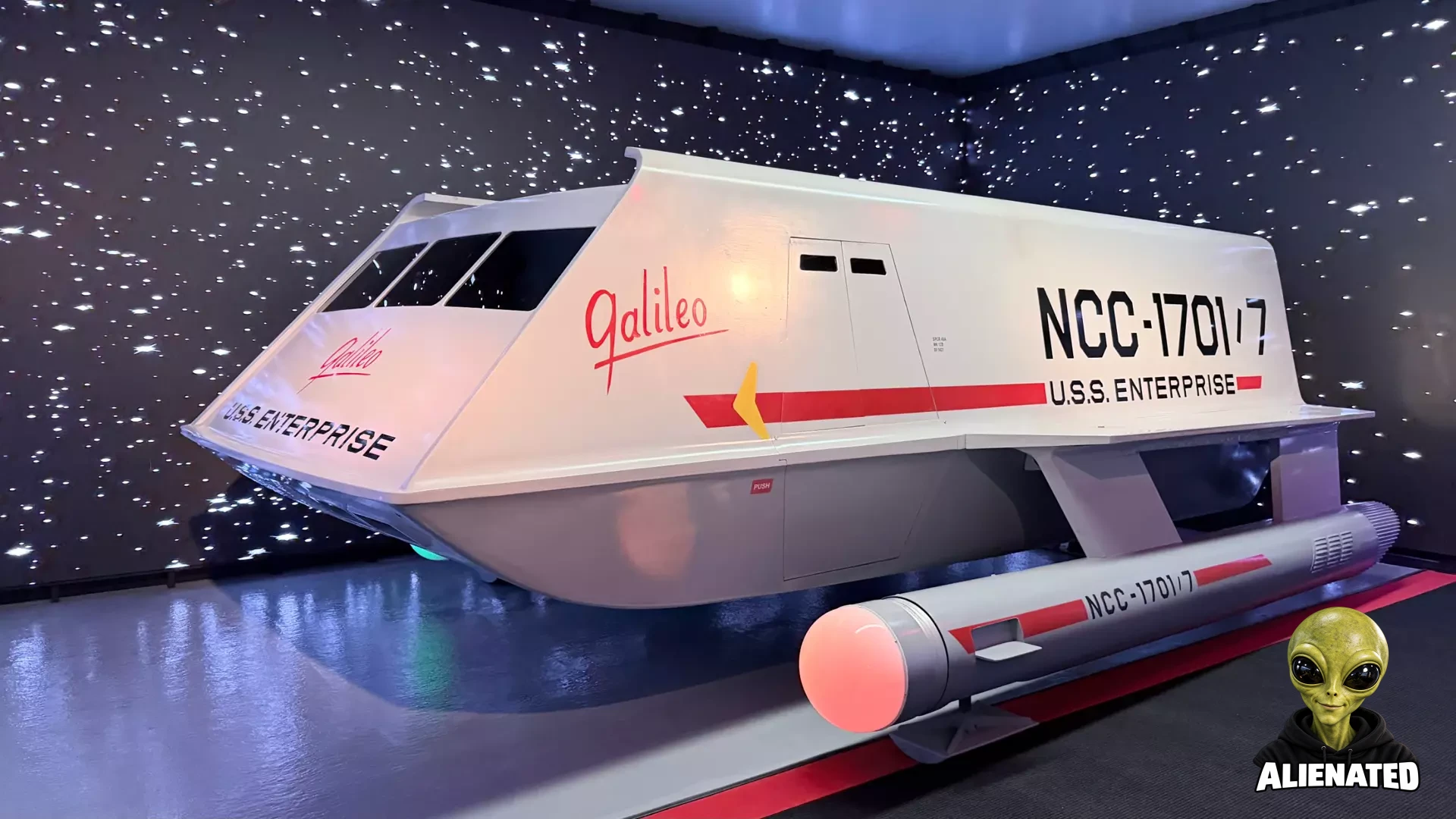 a spacecraft mock-up from a sci-fi tv series