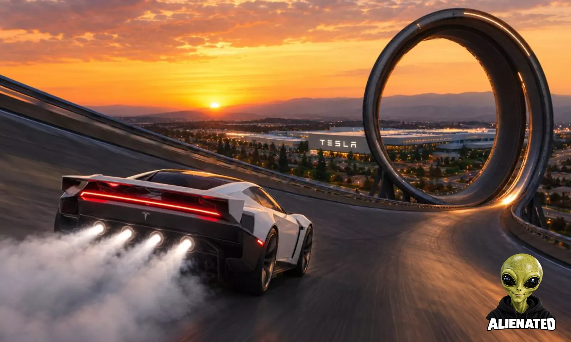 Tesla Roadster owners to get “Flying Stunt Mode” and looping track access