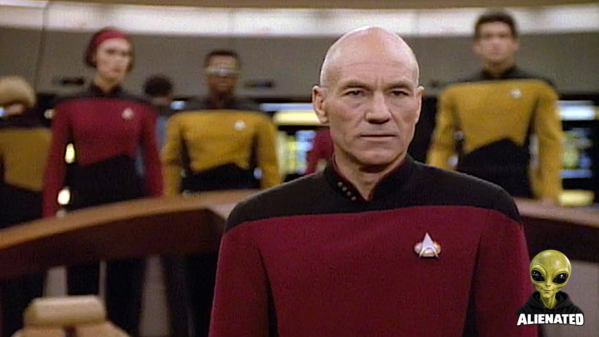 a starship captain on a sci-fi tv show