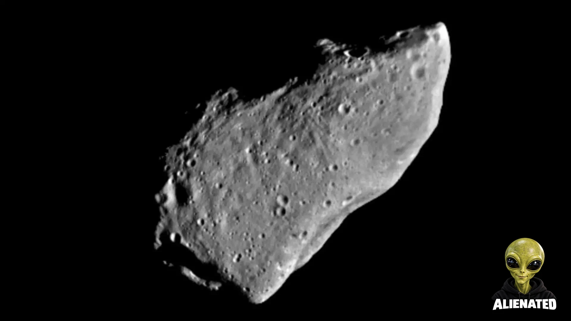 the asteroid gaspra as seen by nasa's galileo probe